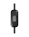 Inline single-pole switch Creative Switch Black with earth terminal