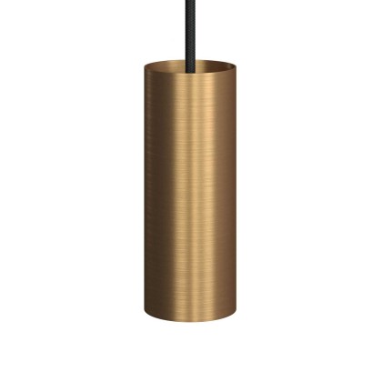 Tub-E14, spotlight pipe with E14 double ferrule lamp holder - Brushed bronze