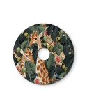 Ellepì mini flat lampshade with jungle animals 'Wildlife Whispers', 24 cm diameter - Made in Italy