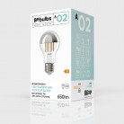 LED Silver Half Sphere Drop Light Bulb A60 7W 650Lm E27 2700K Dimmable - A02