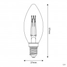 LED Golden Light Bulb Carbon Line Filament Cage Candle C35 3,5W 300Lm E14 2700K Dimmable - C51