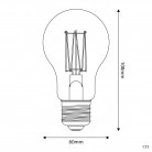 LED Golden Light Bulb Carbon Line Filament Cage Drop A60 7W 640Lm E27 2700K Dimmable - C53