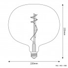 LED Clear Light Bulb Ellipse 220 10W 1100Lm E27 2700K Dimmable - H02