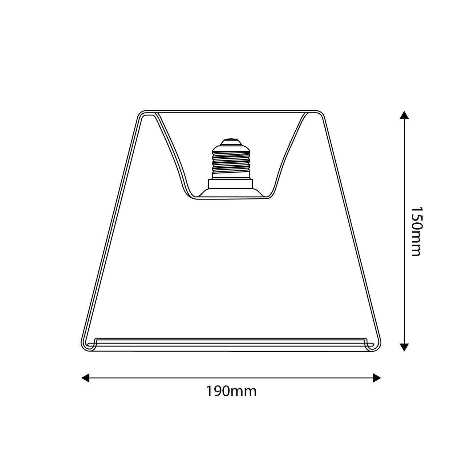 LED Clear Light Bulb Ghost Line Recessed Cone 6W 500Lm E27 2200K Dimmable - G01