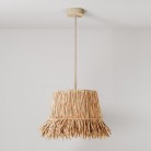 Hanging lamp with raffia lampshade Honolulu