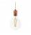 Pendant lamp with textile cable and milled aluminium lamp holder - Made in Italy - Bulb included