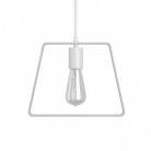 Pendant lamp with textile cable, Duedì Base lampshade and metal details - Made in Italy - Bulb included