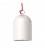 Pendant lamp with textile cable and lampshade Mini Bell XS ceramic shade - Made in Italy - Bulb included