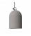 Pendant lamp with textile cable and lampshade Mini Bell XS ceramic shade - Made in Italy - Bulb included