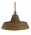 Pendant lamp with textile cable, Industrial ceramic lampshade and metal finishes - Made in Italy - Bulb included