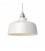 Pendant lamp with textile cable, Cup ceramic lampshade and metal details - Made in Italy - Bulb included