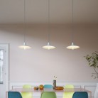 Pendant lighting Made in Italy complete with fabric cable, Swing Pastel lampshade with metal finishing