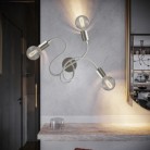 Flex 60 wall or ceiling lamp flexible provides diffused light with LED G95 light bulb