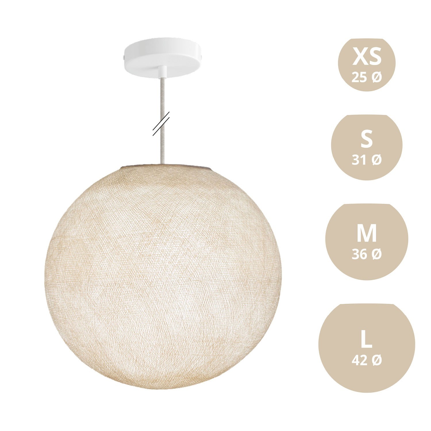 Suspension Lamp with Sphere Lampshade