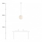 Suspension Lamp with Sphere Lampshade