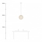 Suspension Lamp with Sphere Lampshade