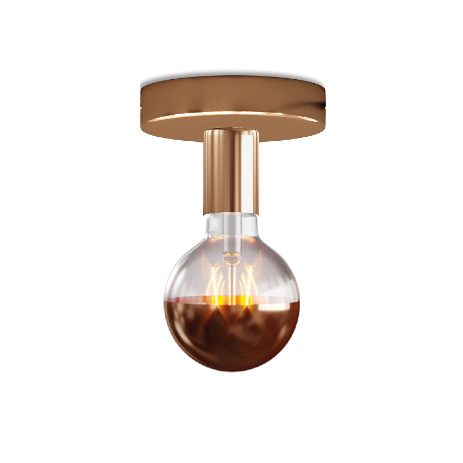 Fermaluce metal Lamp with Globe lightbulb