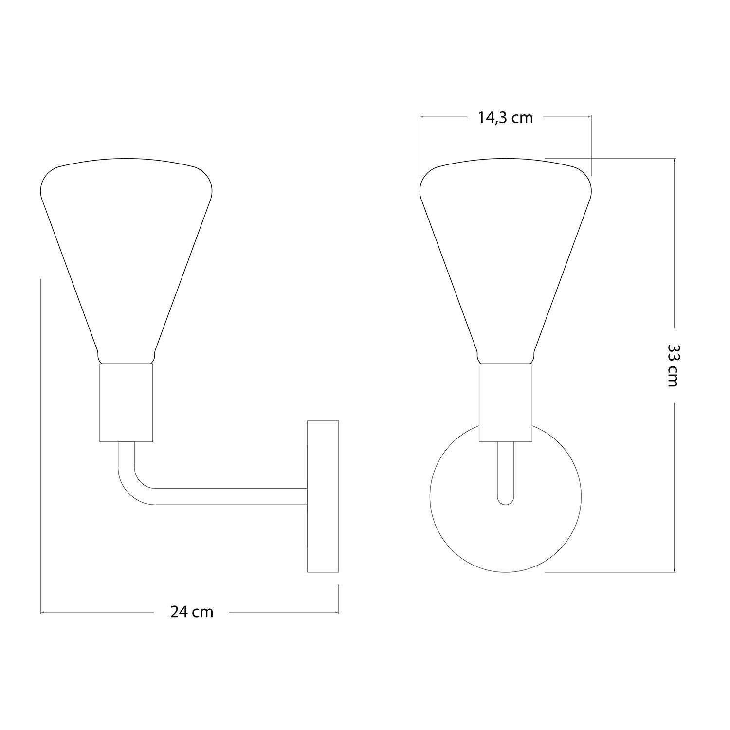 Fermaluce Elle metal Lamp with Siro lightbulb