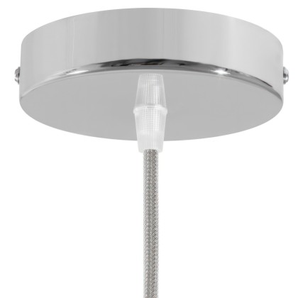 Cylindrical metal ceiling rose kit - Chrome