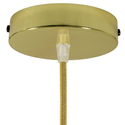 Cylindrical metal ceiling rose kit - Brass