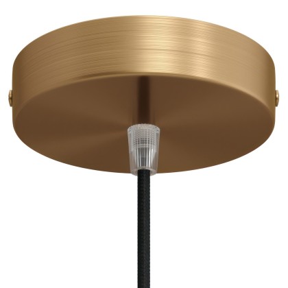 Cylindrical metal ceiling rose kit - Brushed bronze