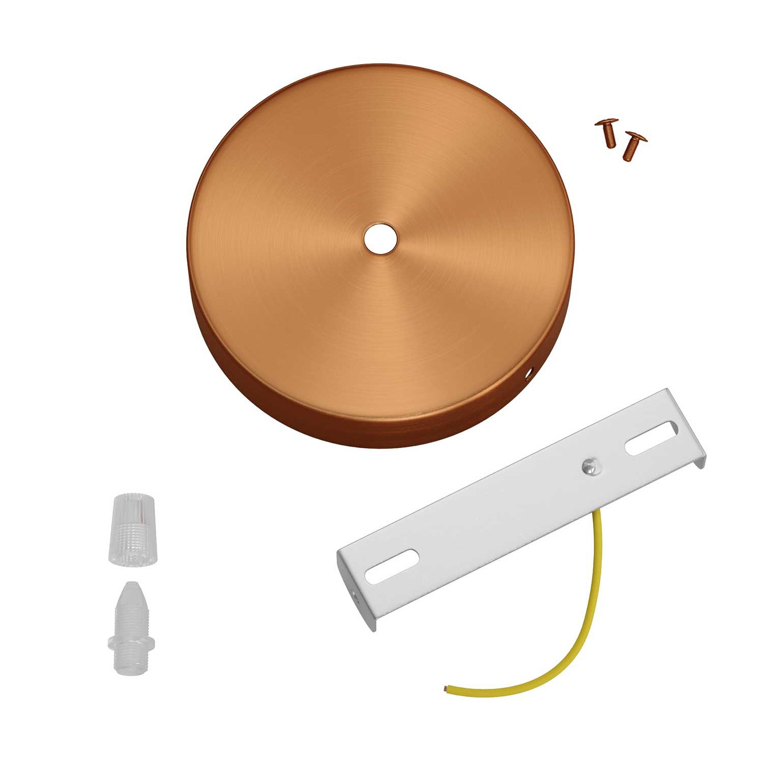 Cylindrical metal ceiling rose kit