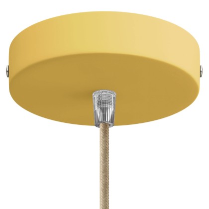 Cylindrical metal ceiling rose kit - Yellow mustard