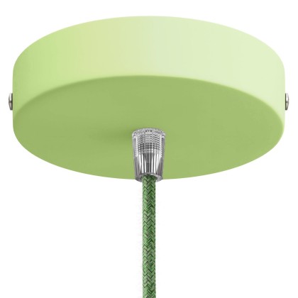 Cylindrical metal ceiling rose kit - Soft Green