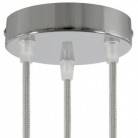 Cylindrical metal 3-hole ceiling rose kit