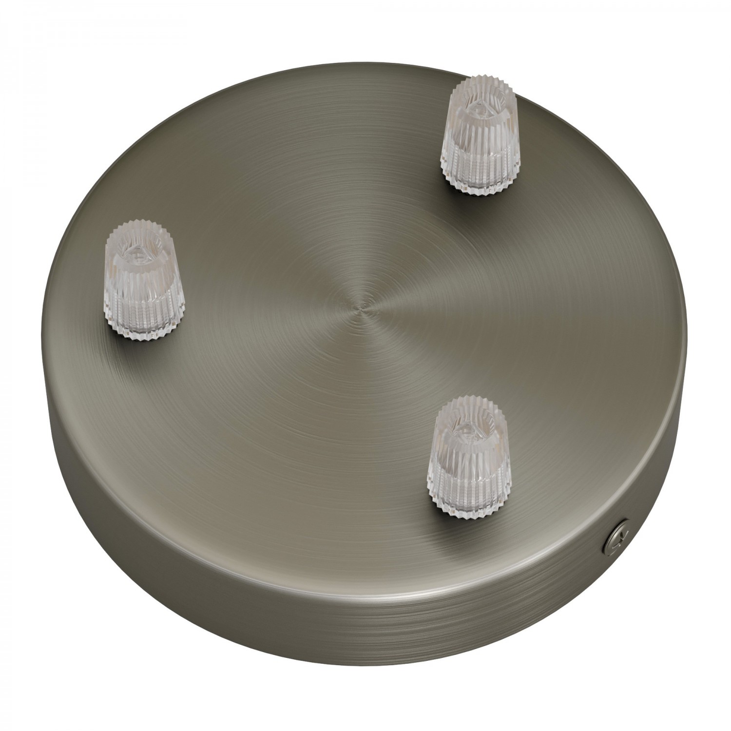 Cylindrical metal 3-hole ceiling rose kit