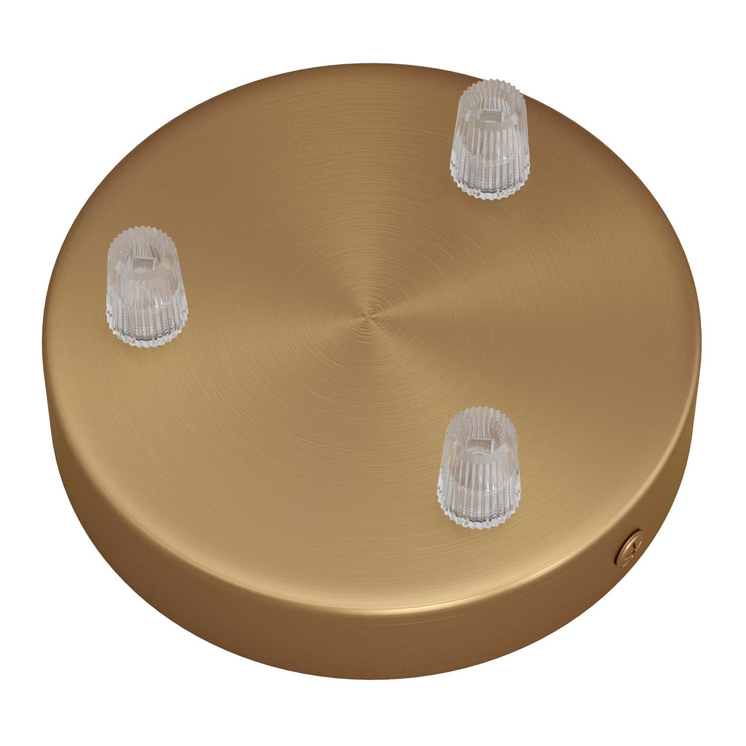 Cylindrical metal 3-hole ceiling rose kit