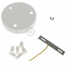 Cylindrical metal 3-hole ceiling rose kit