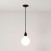 Pendant lamp with textile cable and coloured porcelain details - Made in Italy - Bulb included