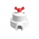 Switch/Diverter kit with butterfly nut and base for Creative-Tubes in white porcelain