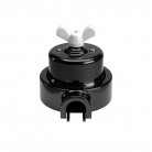 Switch/Diverter kit with butterfly nut and base for Creative-Tubes in black porcelain