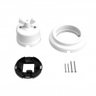 Switch/Diverter kit with butterfly nut and base in white porcelain