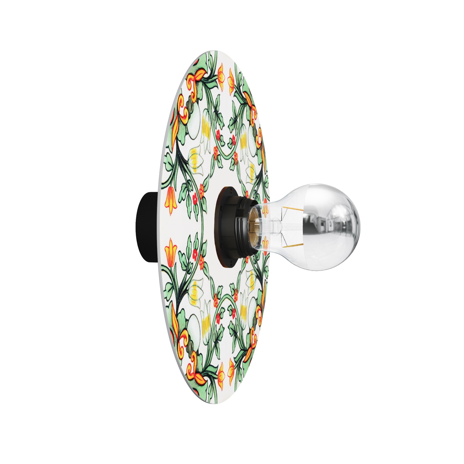 Wall or ceiling lamp with majolica lampshade - IP44 Waterproof