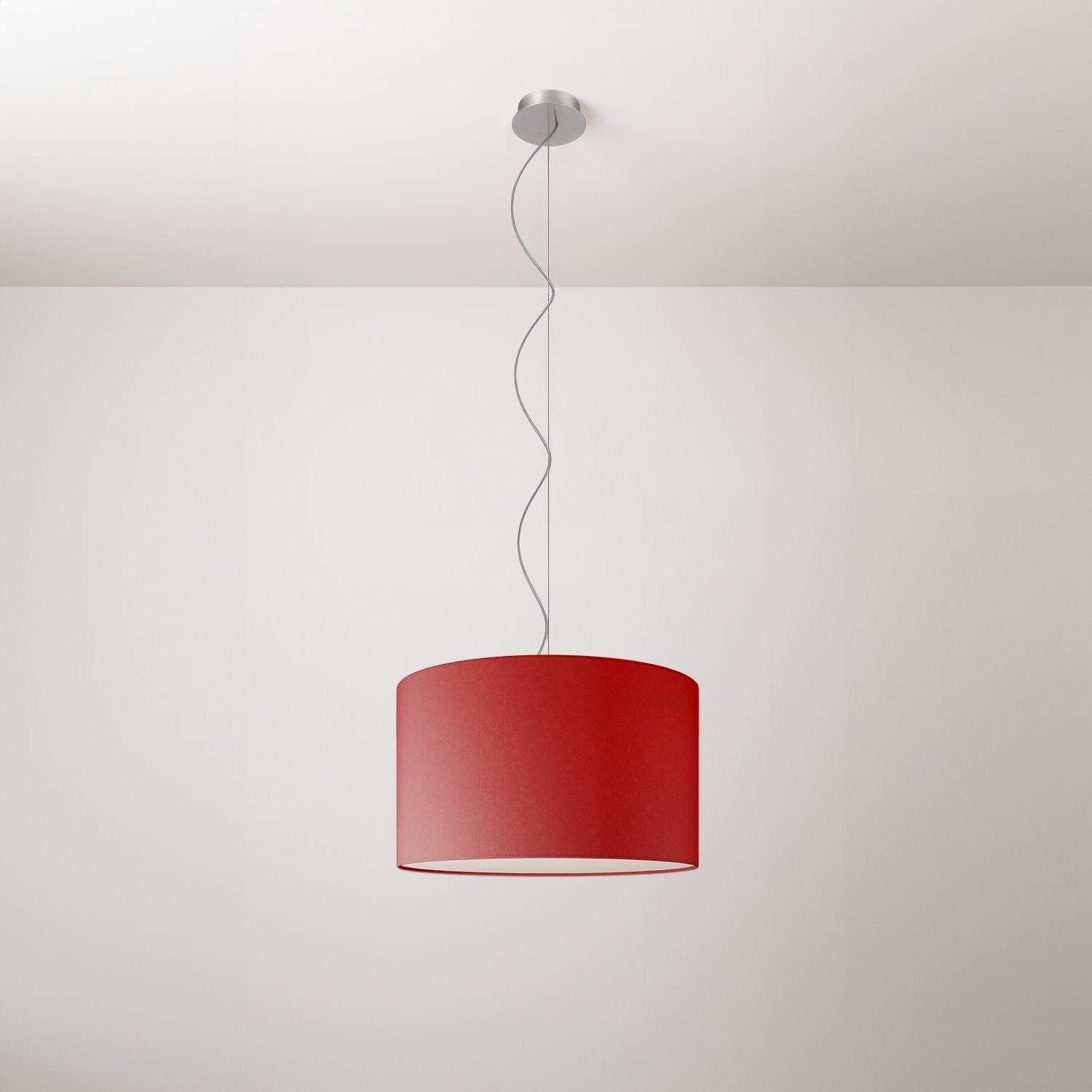 Cilindro fabric pendant lamp Small - Made in Italy