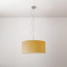 Cilindro Medium fabric pendant lamp with lampshade - Made in Italy