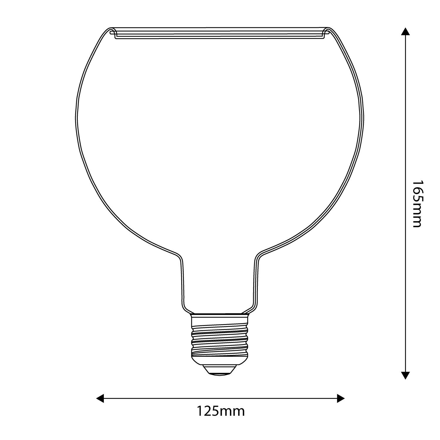 LED Clear Light Bulb Ghost Line G125 CRI 90 4,5W 300Lm E27 2200K Dimmable - G05