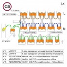 WAGO connector kit compatible with 3x cable for 14 hole ceiling rose