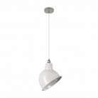 Pendant lamp with textile cable, Broadway lampshade and metal details - Made in Italy - Bulb included