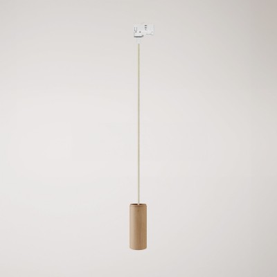 Track pendant lamp with textile cable and Tub-E14