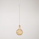 Track pendant lamp with wooden lamp holder