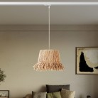 Track lamp with Honolulu raffia shade