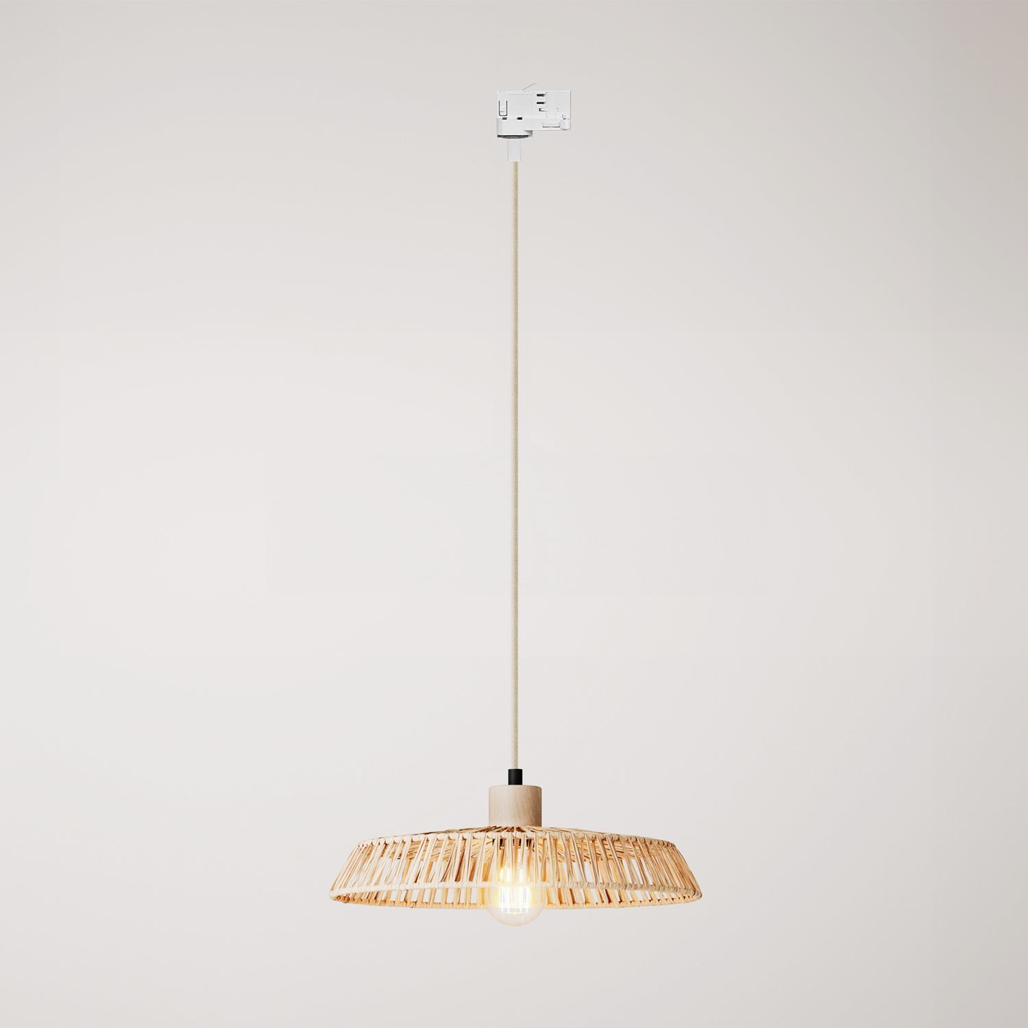 Track lamp with raffia shade Moorea