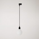 Track pendant lamp with coloured porcelain finish