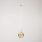 Vintage track pendant lamp with porcelain finish