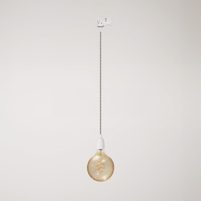 Classic track pendant lamp with porcelain finish