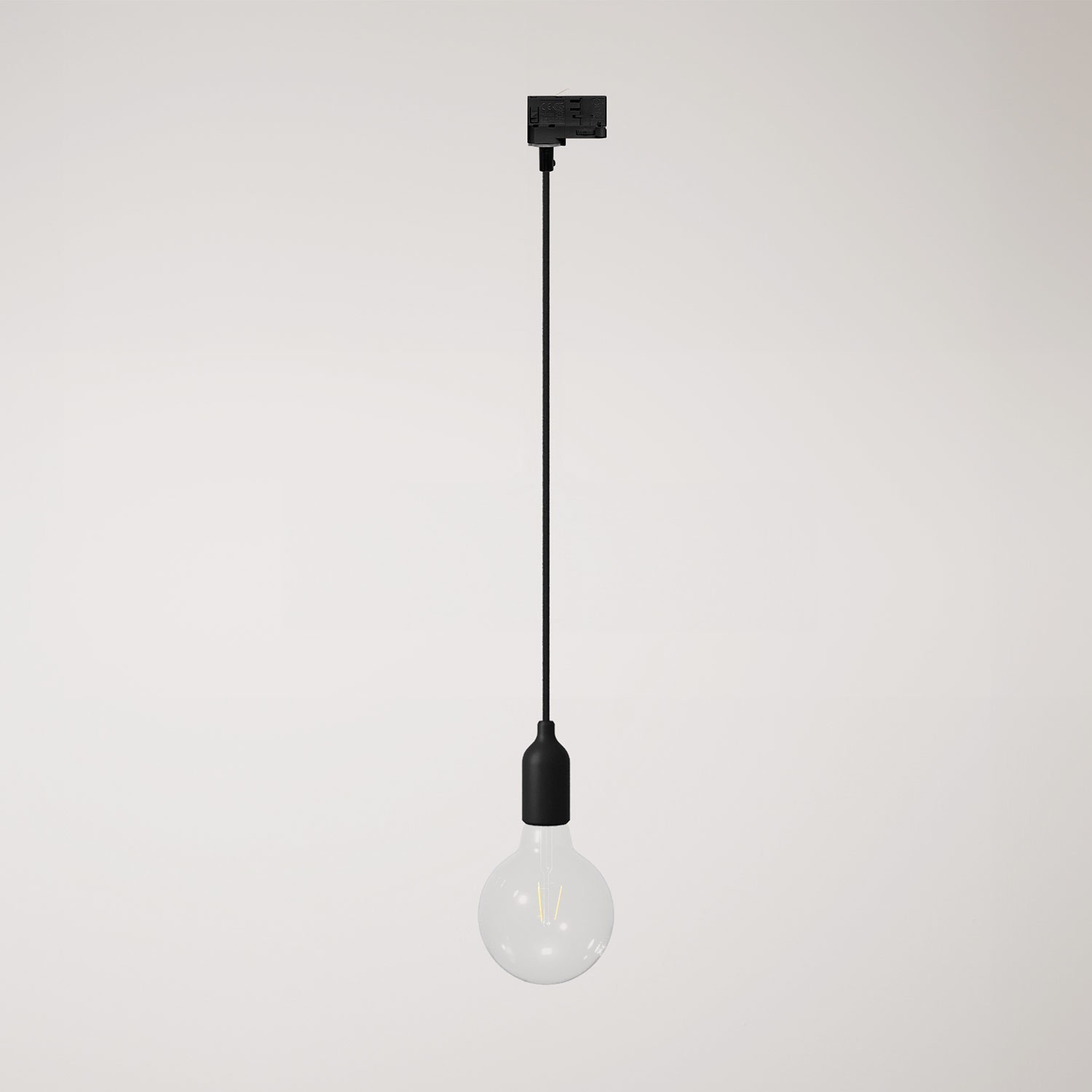 Silicone track pendant lamp with textile cable